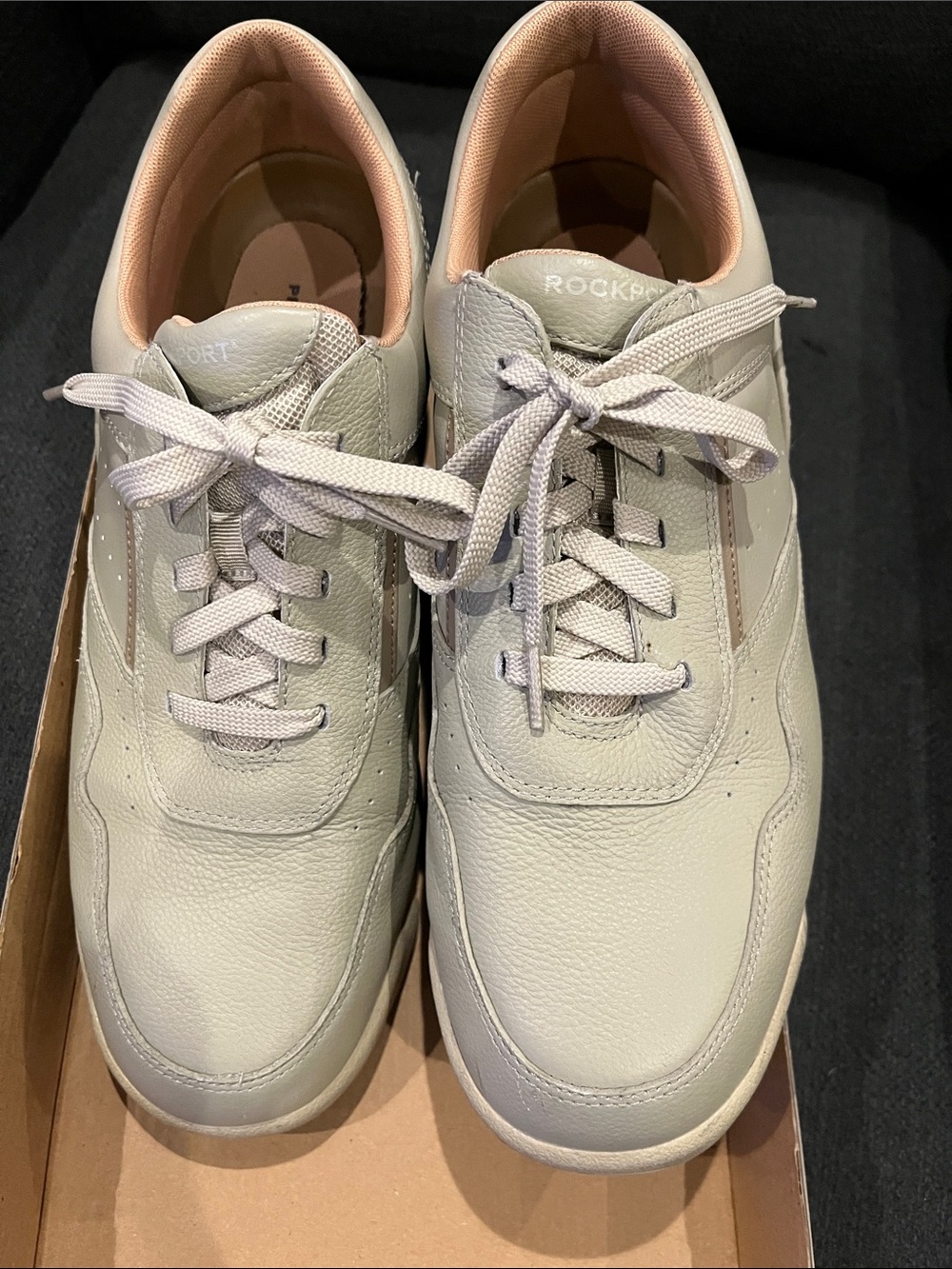 Rockport Men's Light Gray Lace-Up Sneakers